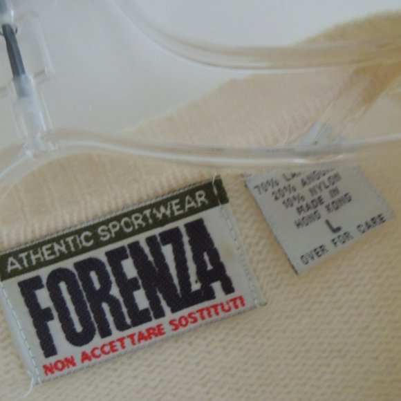 Ladies Sweater Size L Off White Wool Blend Cardigan w/Brass Buttons $85 Value - Picture 8 of 9